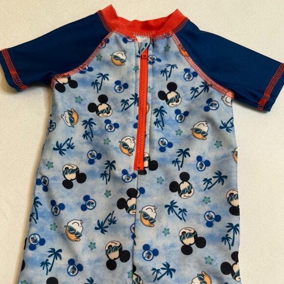 Disney Baby Mickey Mouse and Donald Duck One Piece Swimsuit Size 3-6 Months - Picture 1 of 7